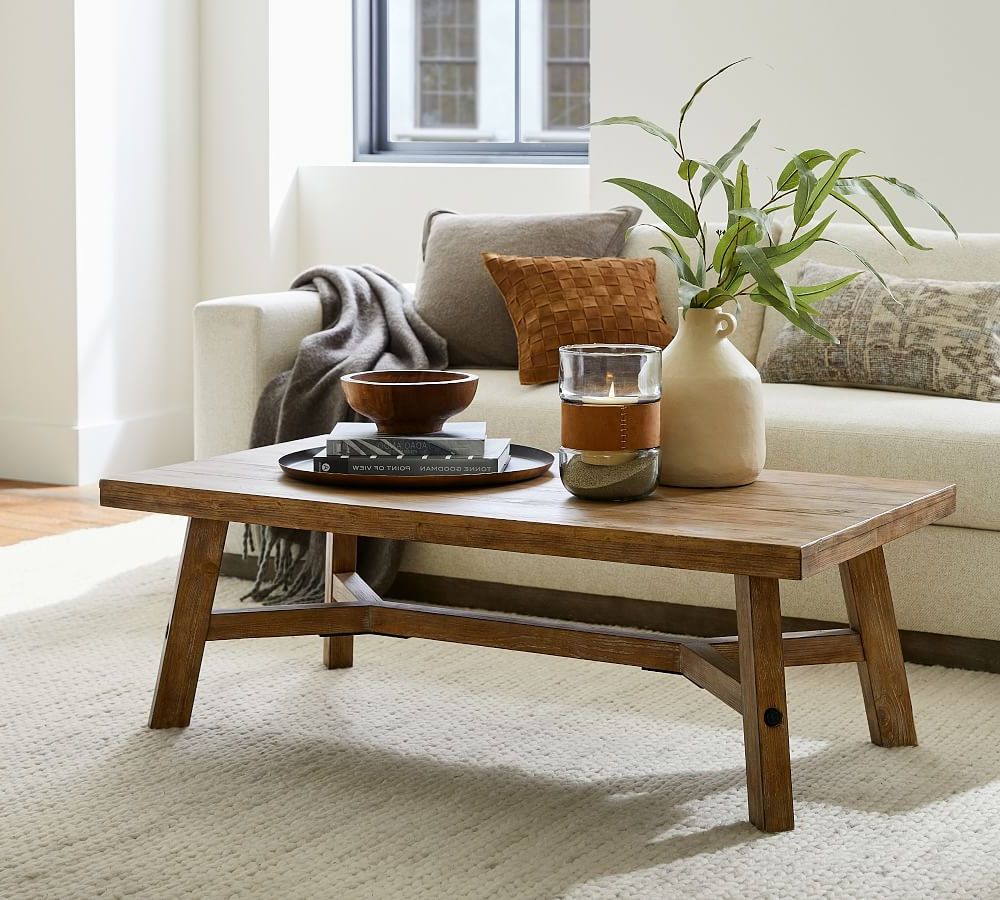 Living Room Farmhouse Coffee Tables In 2019 Rustic Farmhouse Rectangular Coffee Table (Photo 1 of 10)