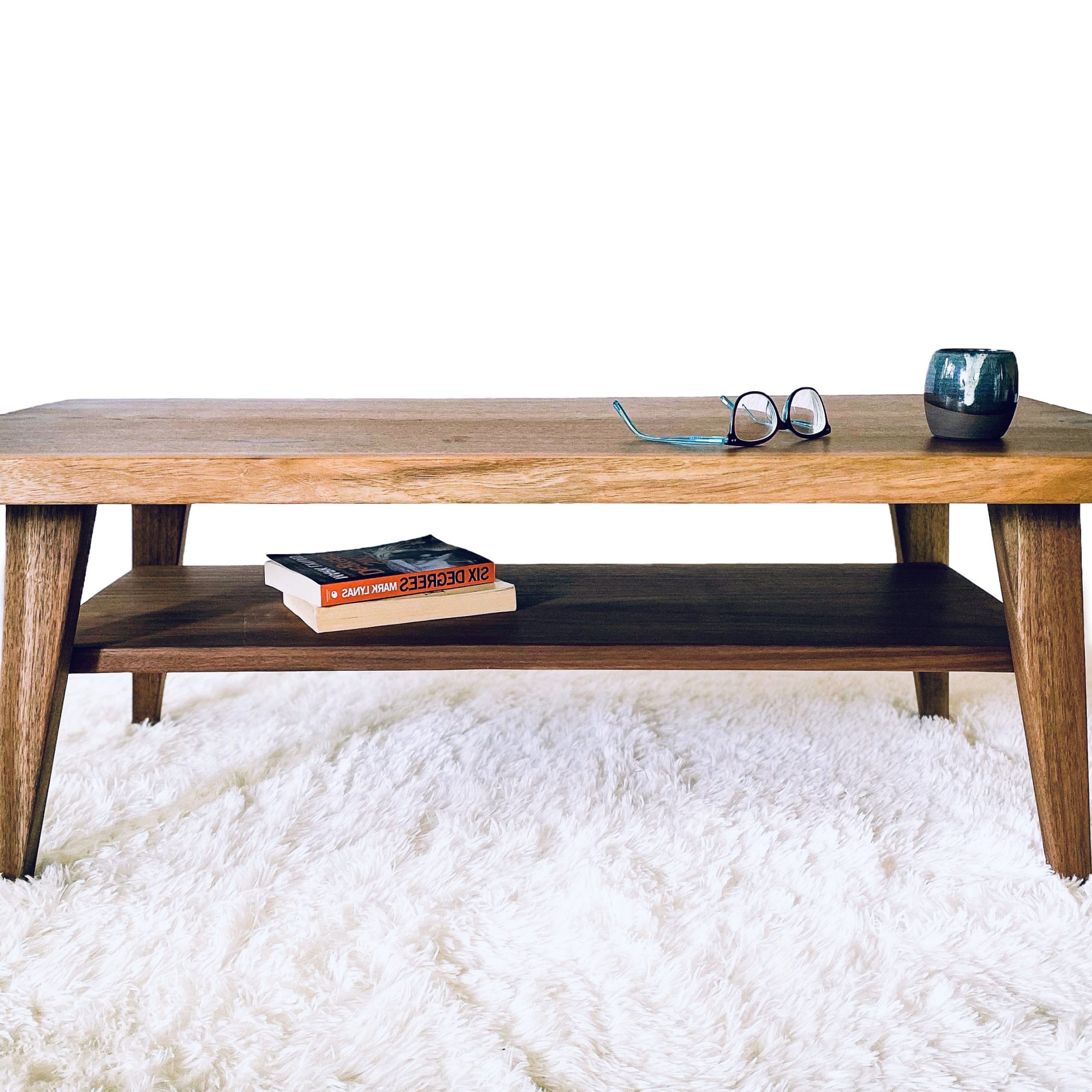 Most Current Mid Century Modern Coffee Table, Handmade Wood Coffee Table, Boho Table –  Etsy Throughout Wooden Mid Century Coffee Tables (Photo 1 of 10)