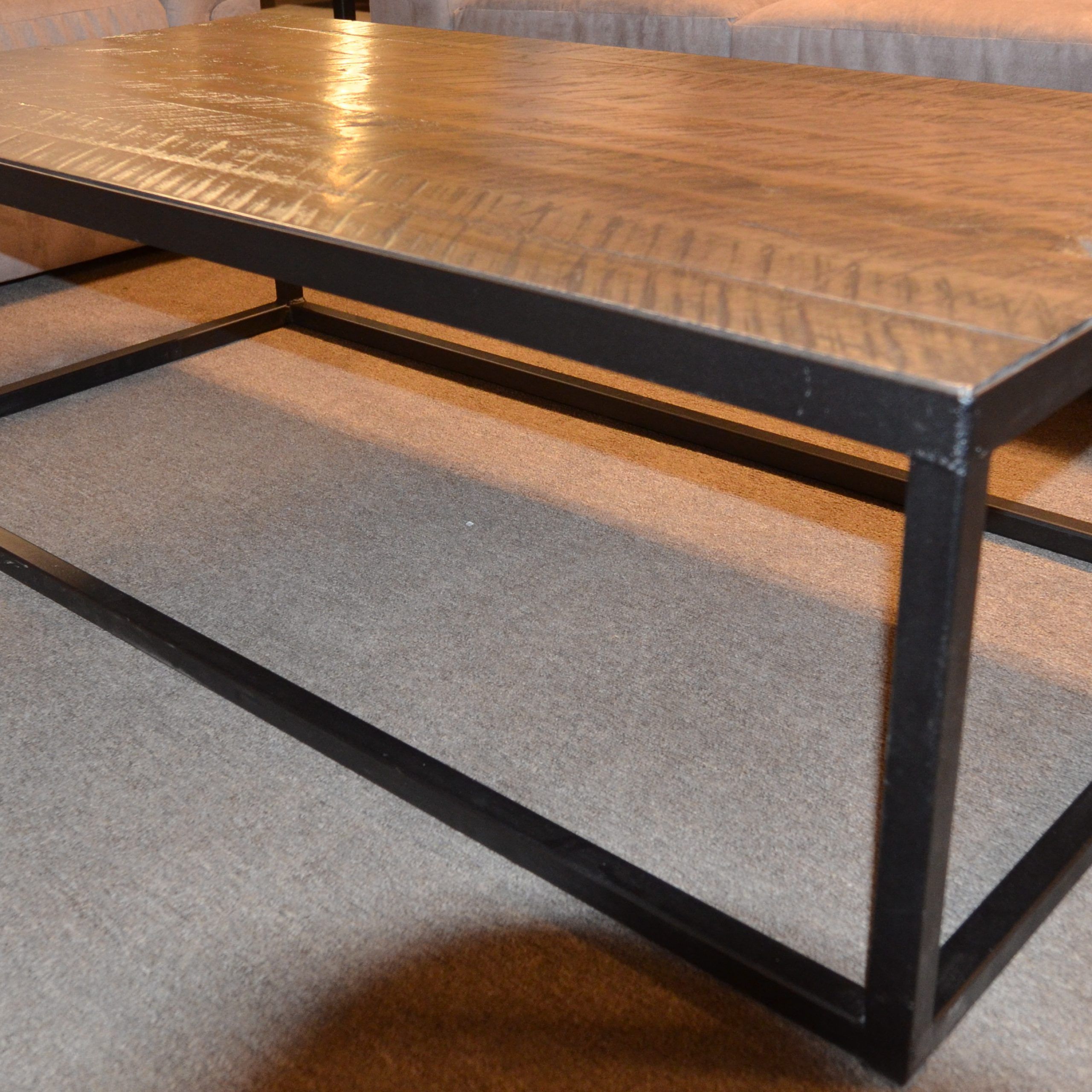 Most Popular Coffee Tables With Metal Legs Pertaining To Metal Leg Coffee Table – Brices Furniture (Photo 6 of 10)