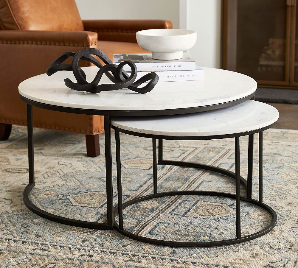 Most Popular Delaney Round Marble Nesting Coffee Table (View 9 of 10)