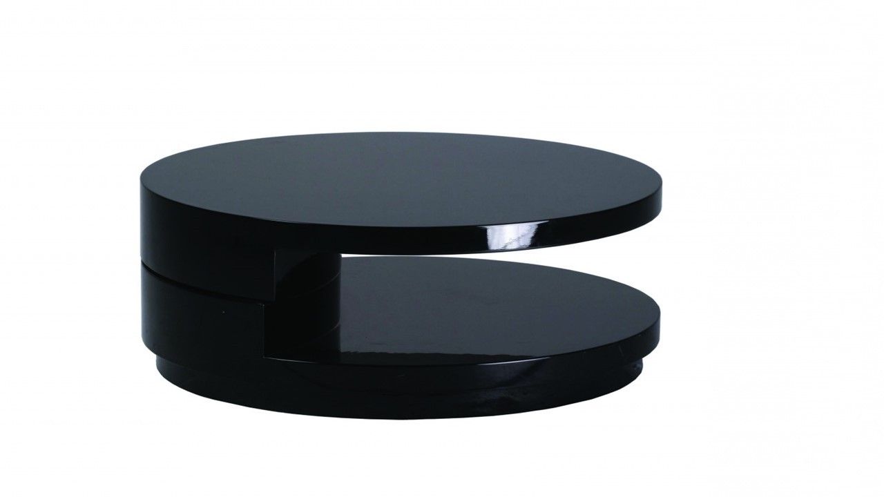 Most Popular Round Black High Gloss Coffee Table – Homegenies Throughout High Gloss Black Coffee Tables (View 7 of 10)