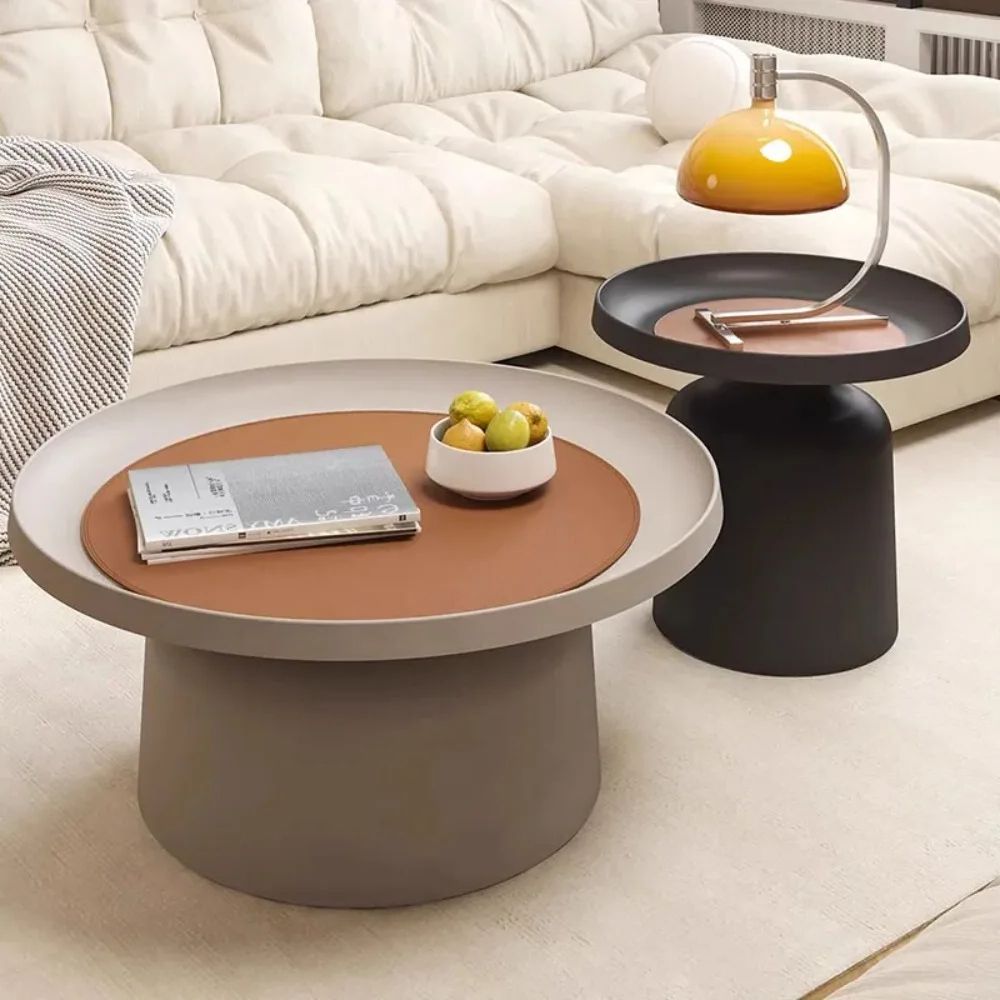 Most Popular Unique Simple Coffee Table Round Black Korea Waterproof Cheap Aesthetic Side  Table Simple Unique Entryway Mesa Home Furniture – Aliexpress Pertaining To Waterproof Coffee Tables (View 10 of 10)
