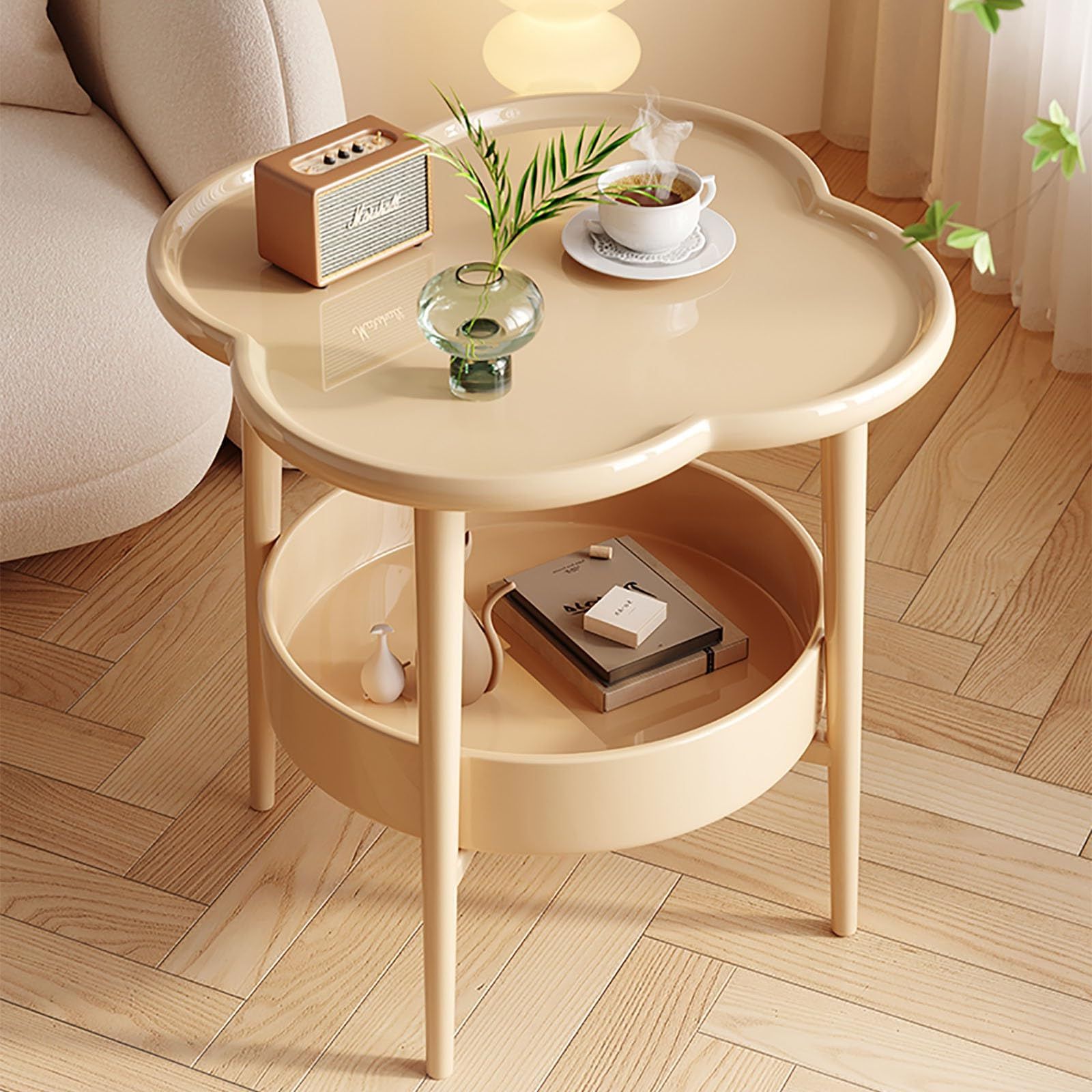 Most Recent Amazon: Whyatt Nightstand Side Table, Compact Coffee Table For Small  Spaces, Decorative Side Tables For Bedrooms, Balconies And Living Rooms  (size : A1) : Home & Kitchen Intended For Coffee Tables For Balconies (Photo 3 of 10)