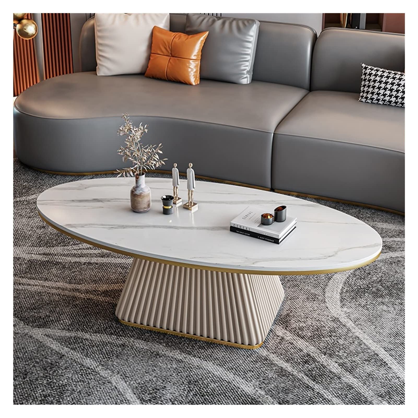 Most Recent Simple Design Coffee Tables Throughout Simple Design Coffee Table Coffee Table Simple Modern Small Apartment  Living Room Home Nordic Creative Oval Coffee Table Minimalist Side Table  For Living Room (style : C) : Amazon.ca: Home (Photo 4 of 10)