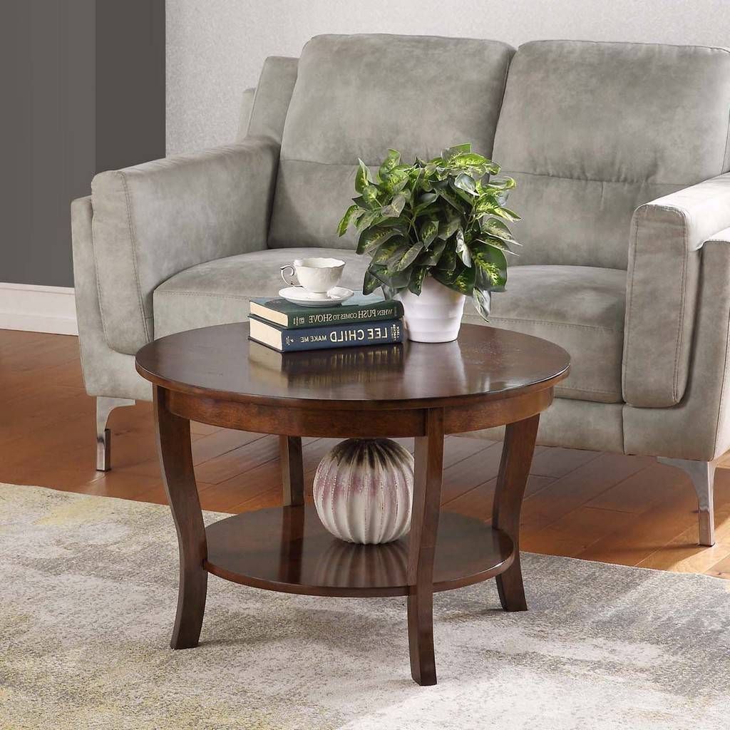 Most Recently Released American Heritage Round Coffee Tables With American Heritage Round Coffee Table In Espresso – Convenience Concepts  501482es (View 2 of 10)