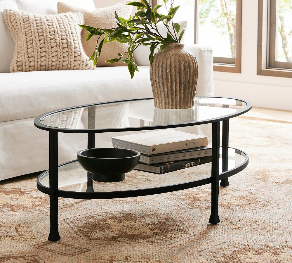 Preferred Oval Glass Coffee Tables With Regard To Tanner Oval Glass Coffee Table (Photo 1 of 10)