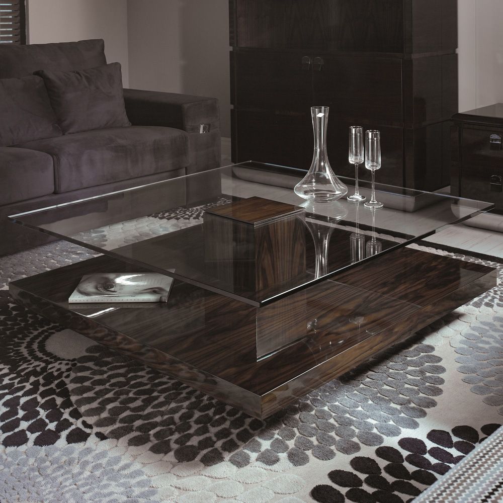 Preferred Tempered Glass Coffee Tables Inside Tiered Tempered Glass Top Coffee Table – Juliettes Interiors (View 6 of 10)