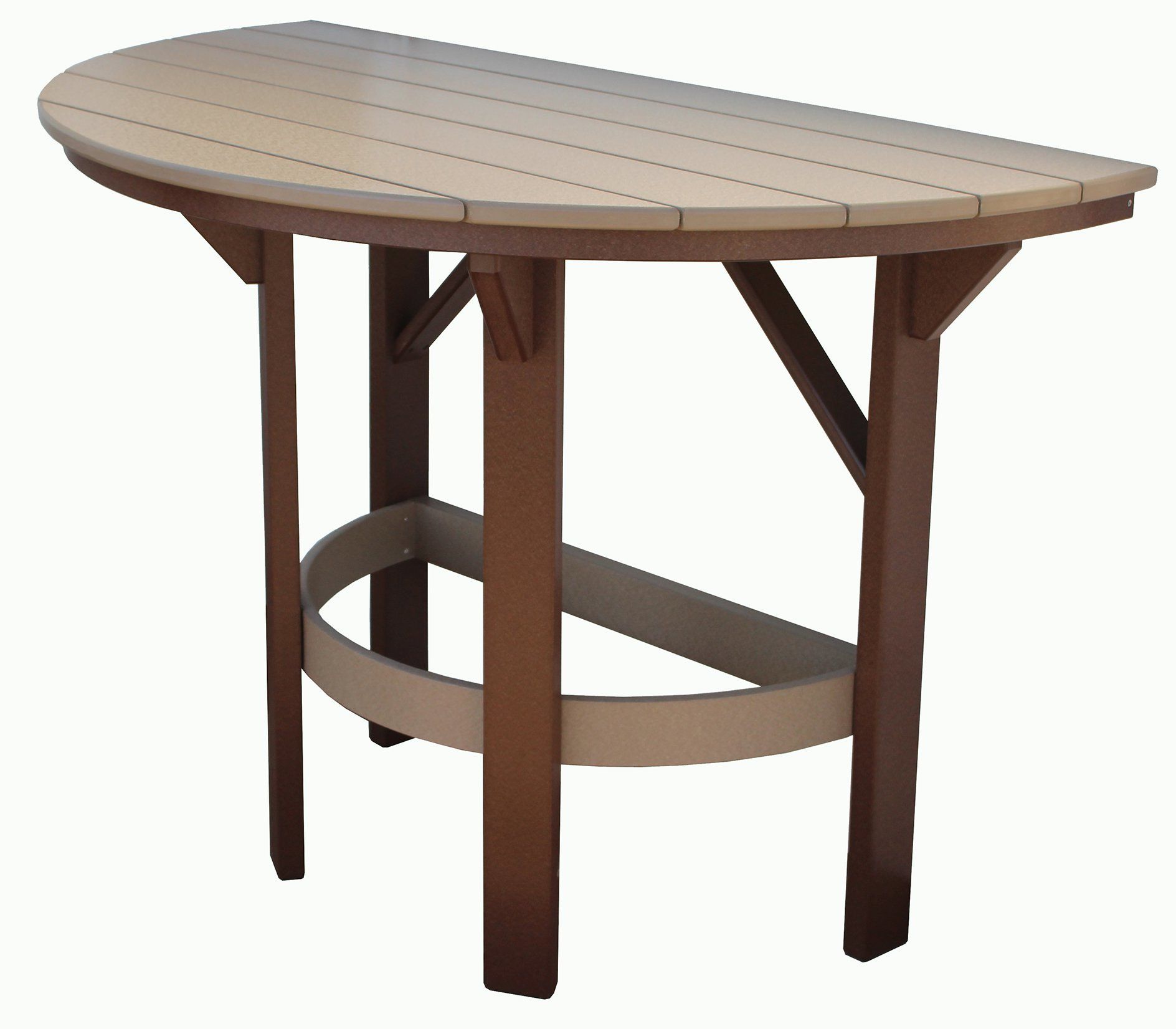 Seaside 60" Half Round Poly Dining Table From Dutchcrafters Amish Intended For Famous Outdoor Half Round Coffee Tables (Photo 10 of 10)