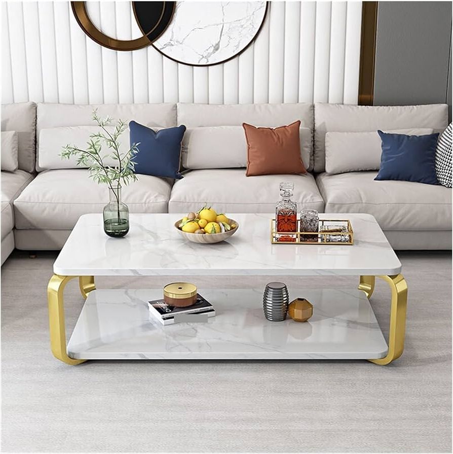 Simple Design Coffee Table Coffee Table Simple Modern Living Room Tea Table  Creative Tea Table Small Apartment Multifunctional Simple Small Table  Dining Table Minimalist Side Table For Living Room : Amazon.co (View 5 of 10)