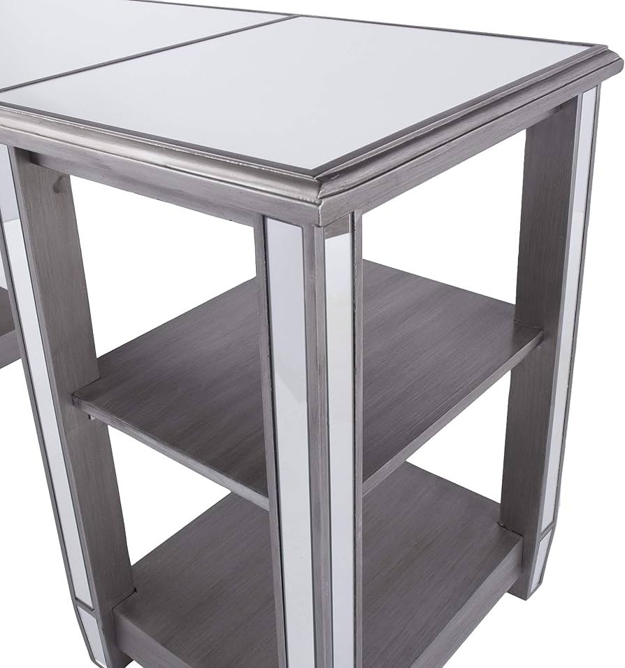 Southern Enterprises Larksmill Coffee Tables With Best And Newest Amazon: Sei Furniture Wedlyn Mirrored Desk, Silver : Home & Kitchen (View 10 of 10)