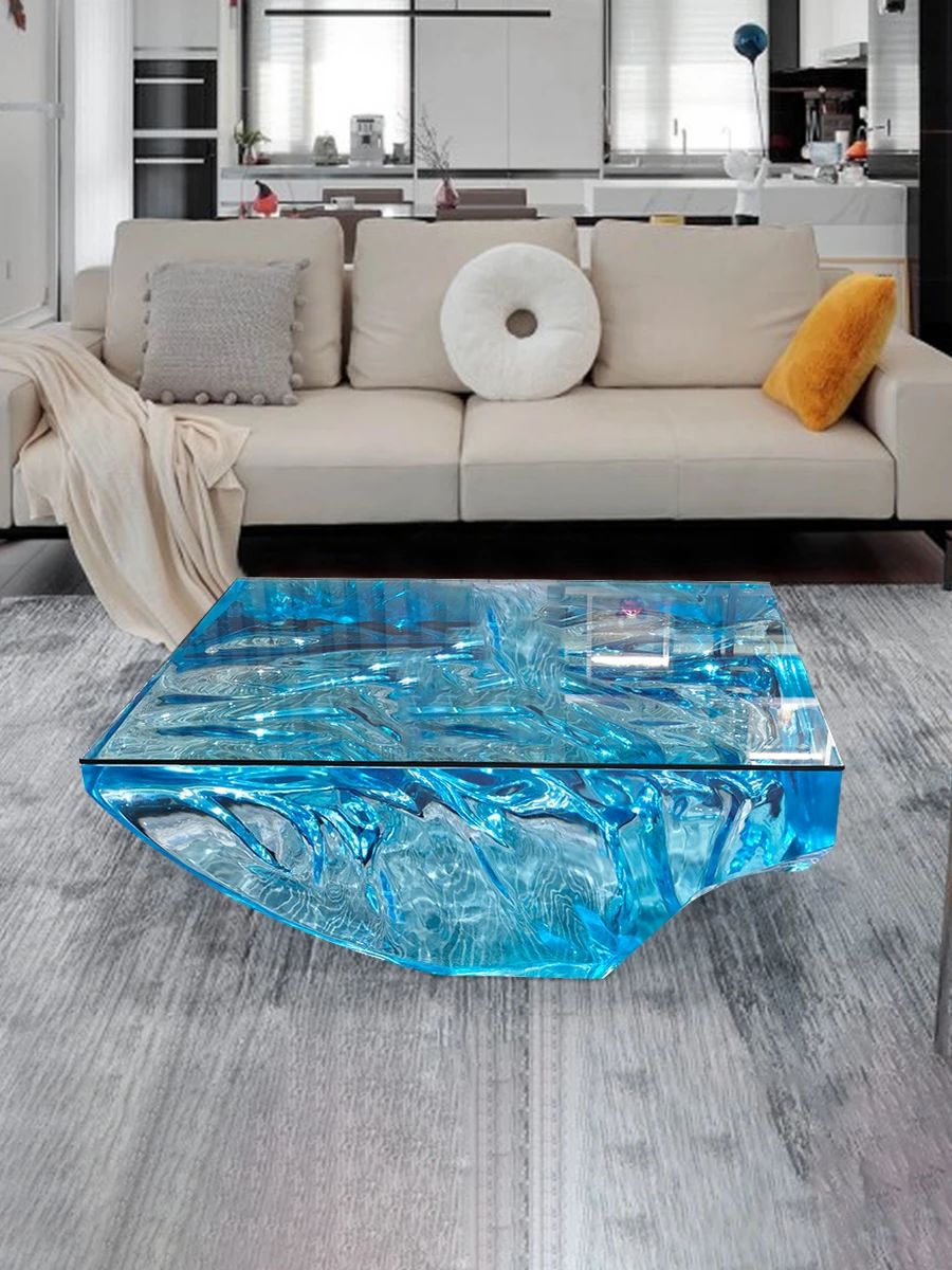 Transparent Side Tables For Living Rooms Pertaining To Latest Simple Modern Transparent Resin Table Light Luxury Side Table Home Living  Room Home Coffee Table Table – Aliexpress (Photo 8 of 10)