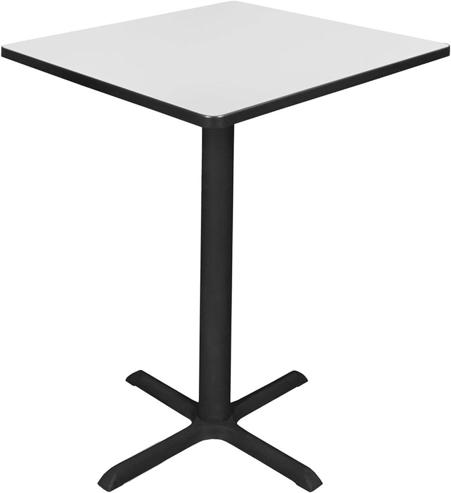 Well Known Amazon: Regency Cain Café High Top Table, 30 X 30 In, White : Home &  Kitchen Regarding Regency Cain Steel Coffee Tables (Photo 1 of 10)