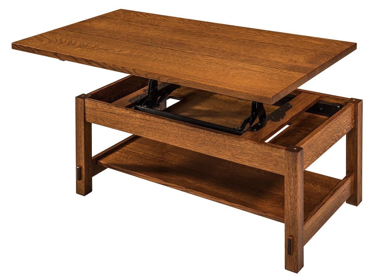 Well Known Wood Lift Top Coffee Tables Inside Lucern Lift Top Coffee Table From Dutchcrafters Amish Furniture (View 6 of 10)