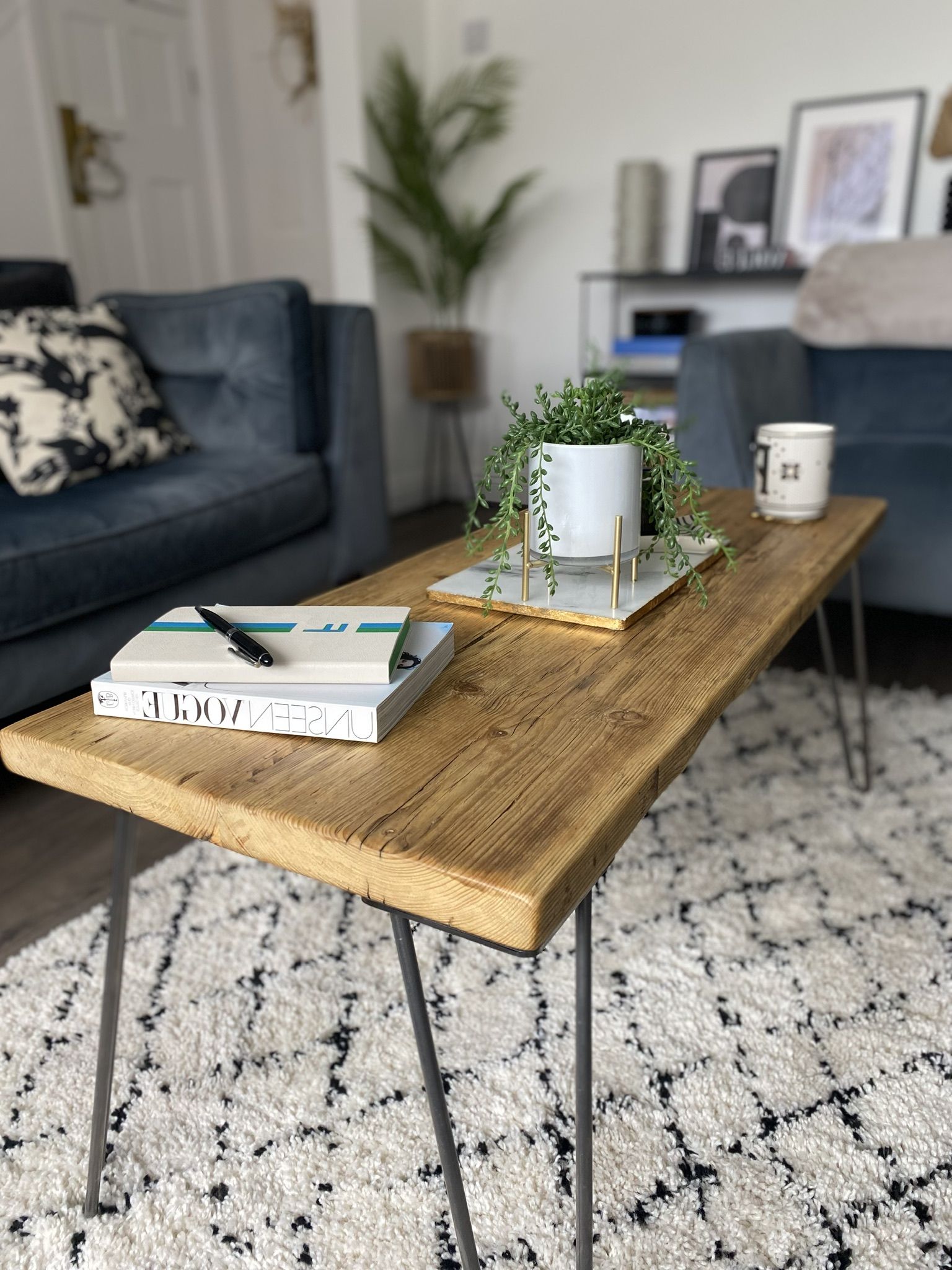 Widely Used Matthew – Modern Rustic Reclaimed Wooden Coffee Table With Steel Industrial  Legs – The Dancing Woodman With Rustic Wood Coffee Tables (Photo 9 of 10)