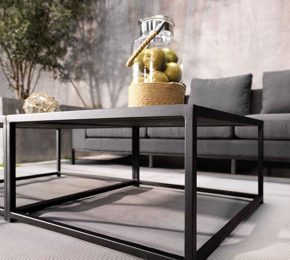 Widely Used Outdoor Coffee Tables With Storage Intended For Modern Aluminium And Ceramic Garden Coffee Tables – Square Or Rectangle (Photo 3 of 10)