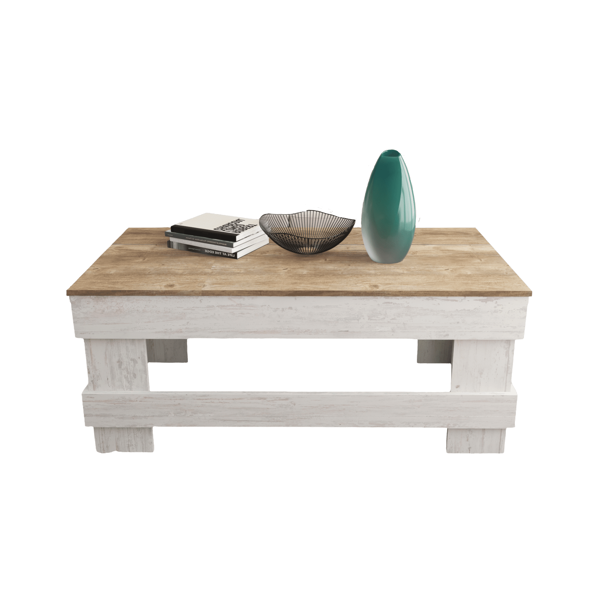 Woven Paths Reclaimed Wood Coffee Table, Natural/white – Walmart Regarding Best And Newest Woven Paths Coffee Tables (Photo 1 of 10)