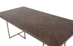 Acacia Top Dining Tables with Metal Legs