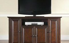 2024 Latest Corner Tv Stands for Tvs Up to 48" Mahogany