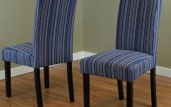 Blue Stripe Dining Chairs