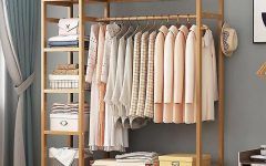 10 Inspirations Wardrobes with Cover Clothes Rack