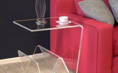 Gold and Clear Acrylic Side Tables