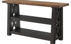 2024 Popular Natural and Caviar Black Console Tables