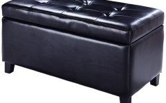10 Best Collection of Black Faux Leather Storage Ottomans