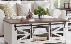 2024 Popular Coffee Tables with Sliding Barn Doors