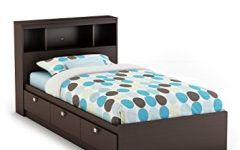 2024 Latest Twin Bed with Bookcases Headboard