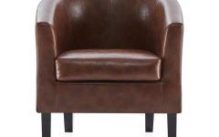 2024 Latest Ansar Faux Leather Barrel Chairs
