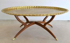 Antique Brass Aluminum Round Coffee Tables