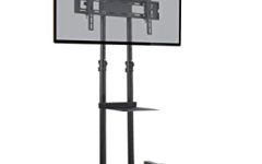 Rfiver Universal Floor Tv Stands Base Swivel Mount with Height Adjustable Cable Management