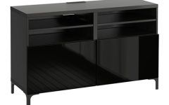 2024 Latest Black Tv Cabinets with Doors