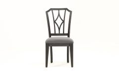 Caira Black Upholstered Diamond Back Side Chairs