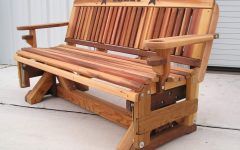 Hardwood Porch Glider Benches