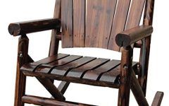 2024 Best of Char Log Patio Rocking Chairs with Star