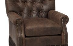 Top 20 of Chocolate Brown Leather Tufted Swivel Chairs