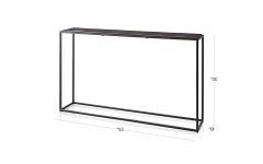 Mix Leather Imprint Metal Frame Console Tables