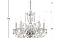 Polished Chrome Three-light Chandeliers with Clear Crystal