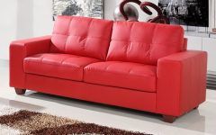2024 Popular Red Leather Sofas
