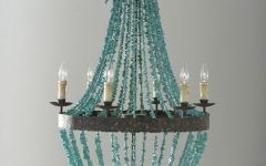 Turquoise Beads Six-light Chandeliers