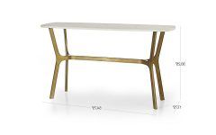 20 The Best Elke Marble Console Tables with Brass Base