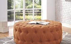 2024 Latest Brown Fabric Tufted Surfboard Ottomans