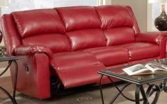 17 Collection of Red Leather Reclining Sofas and Loveseats