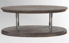 Oval Aged Black Iron Coffee Tables