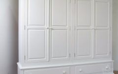 Large White Wardrobes with Drawers