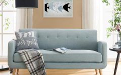 Modern Blue Linen Sofas