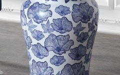 Wilde Poppies Ceramic Garden Stools