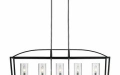 The 10 Best Collection of Midnight Black Five-light Linear Chandeliers