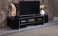 10 Collection of Modern Black Tv Stands on Wheels